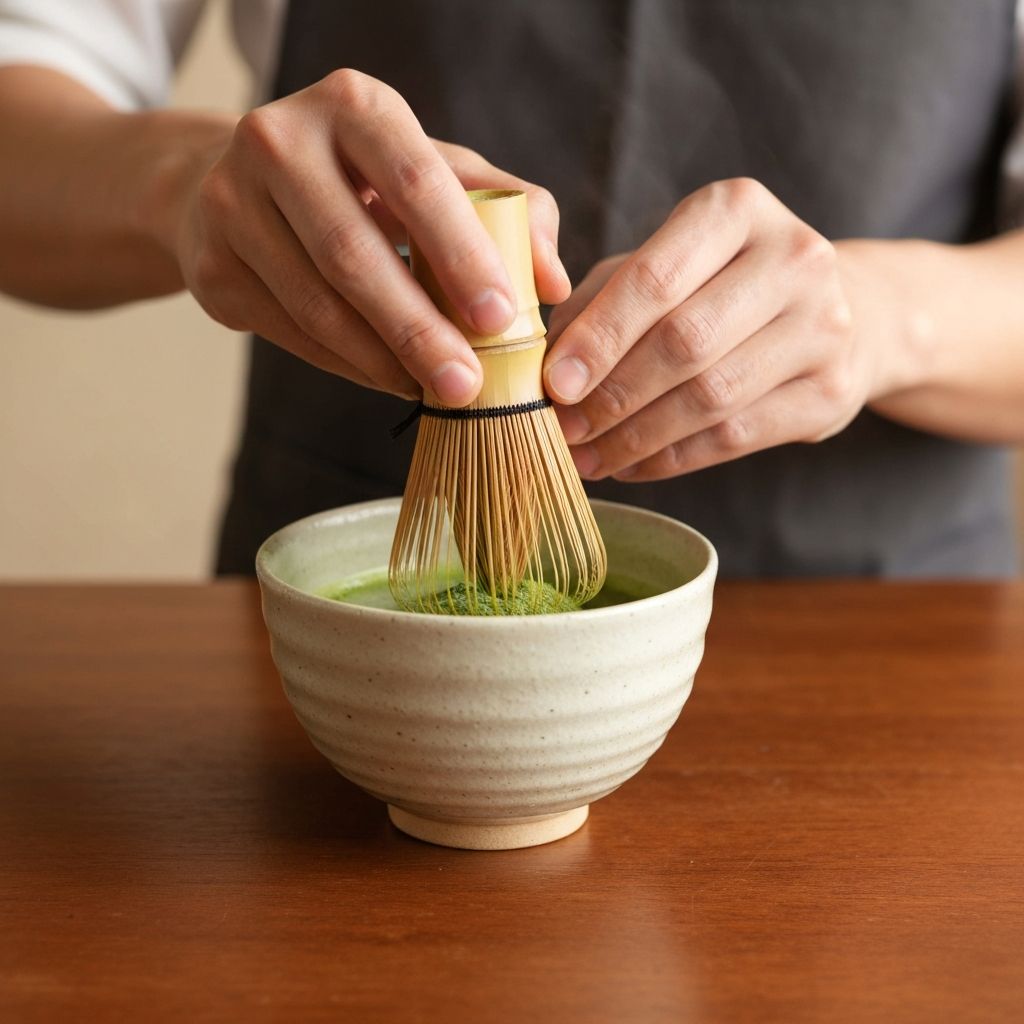 伝統的な抹茶の点て方